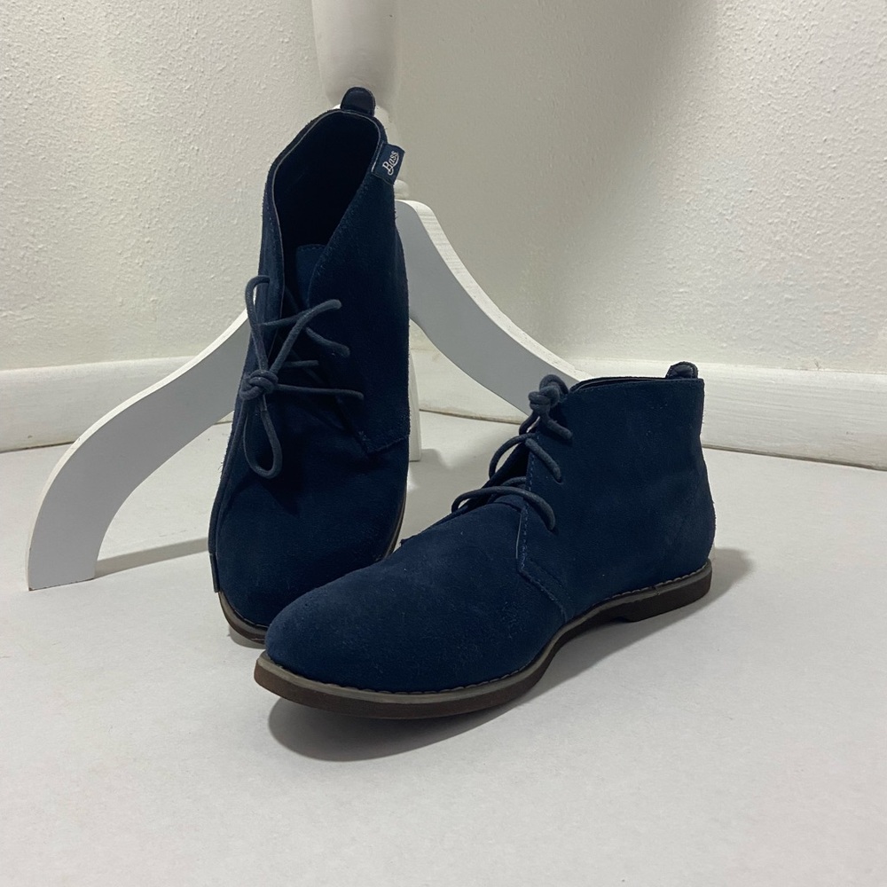 Bass Blue Suede Leather Woman's Ankle Boot / Chukka Size 8.5 M - Picture 14 of 15